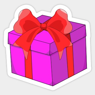 pink present Sticker